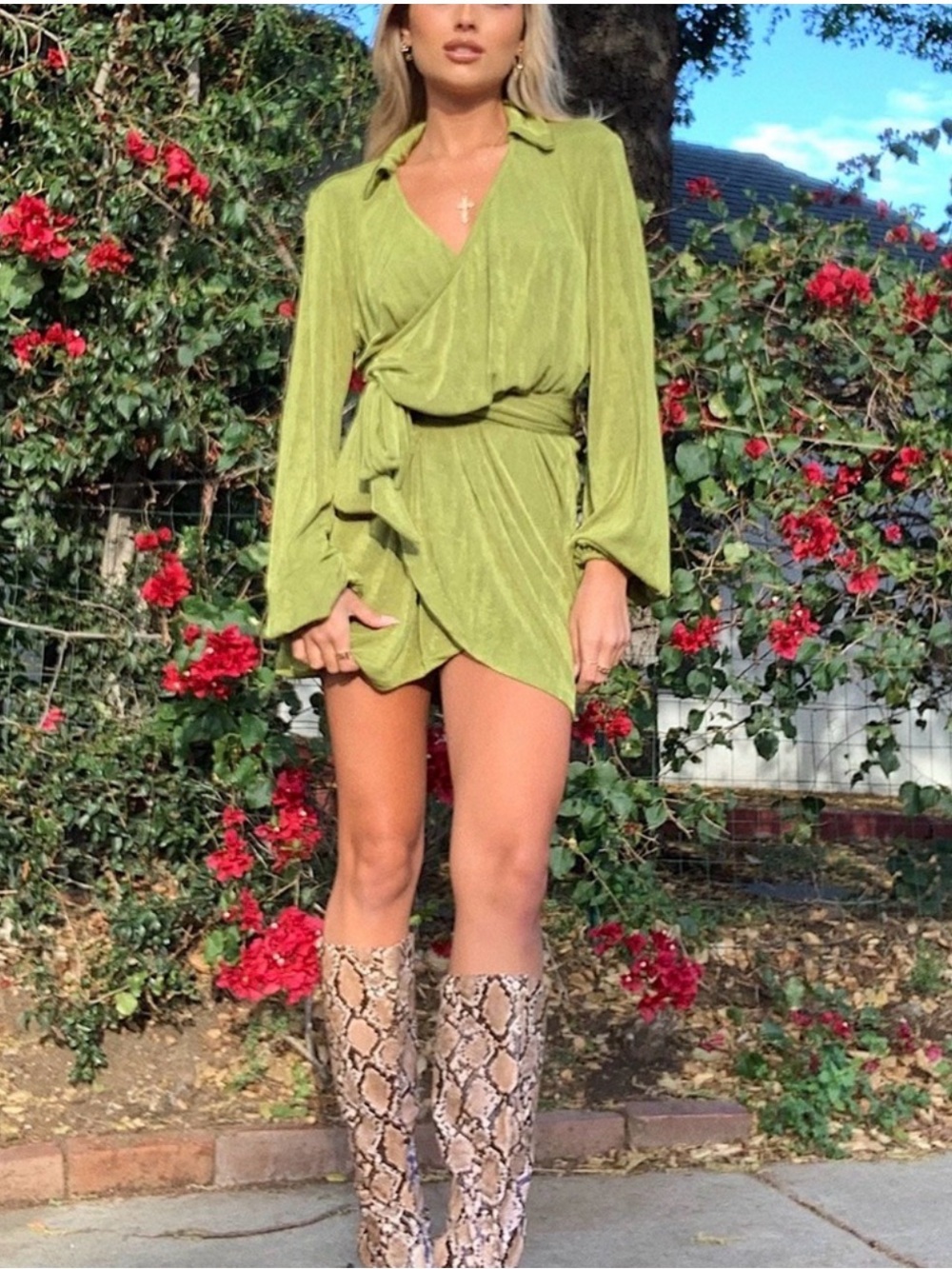 Princess Polly Olive Green Dress - Picture 2 of 6